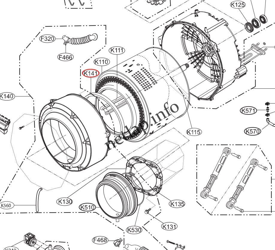 LG mosógép üst tömítés AWD/DD/F/FH/FWD/WD - Image 2