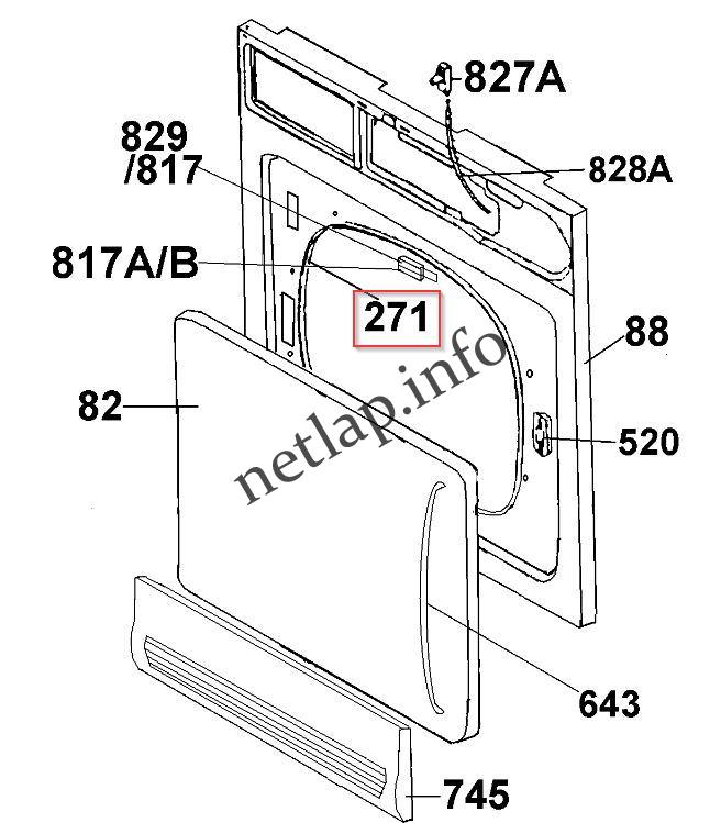Candy Hoover szárítógép ajtótömítés GCCDYC/HNC/VHC/VTV - Image 3