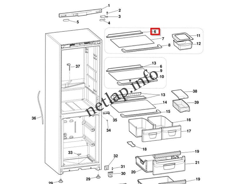 Indesit Hotpoint hűtőgép felső polc hátsó díszléc BAAN/BAN/NBAA/PBAA/RLFM/TAAN - Image 4