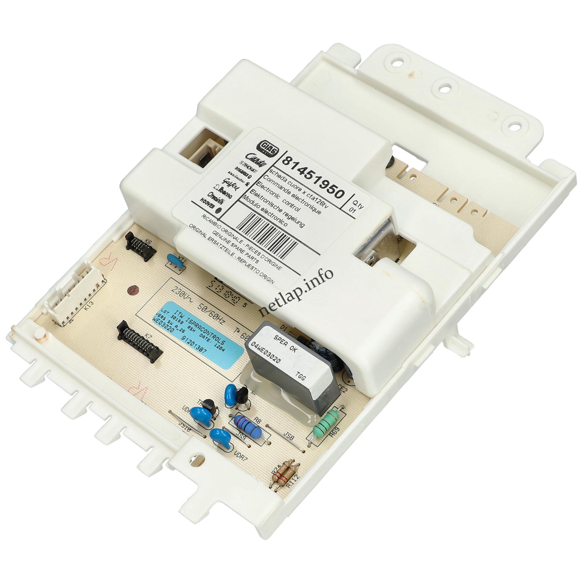 Candy mosógép vezérlő elektronika 81451950 Candy mosógép vezérlő elektronika 81451950