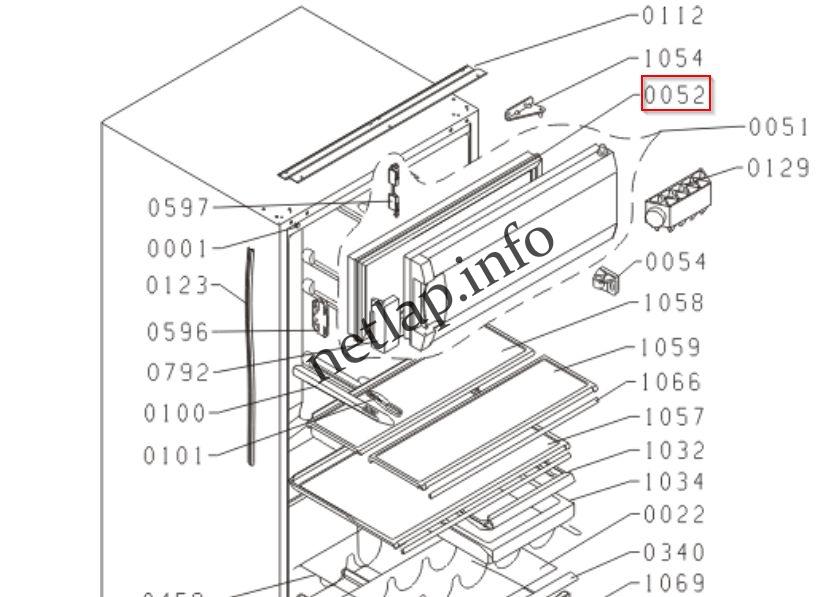 Gorenje hűtőgép belső fagyasztóajtó szigetelés DRS/EKI/RBI/TKI - Image 2