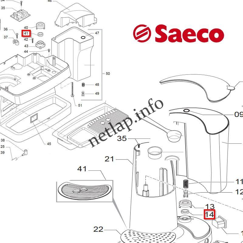 Saeco kávégép víztartály tömítés, szelep gumi szimering HD/SIN/SUP - Image 3