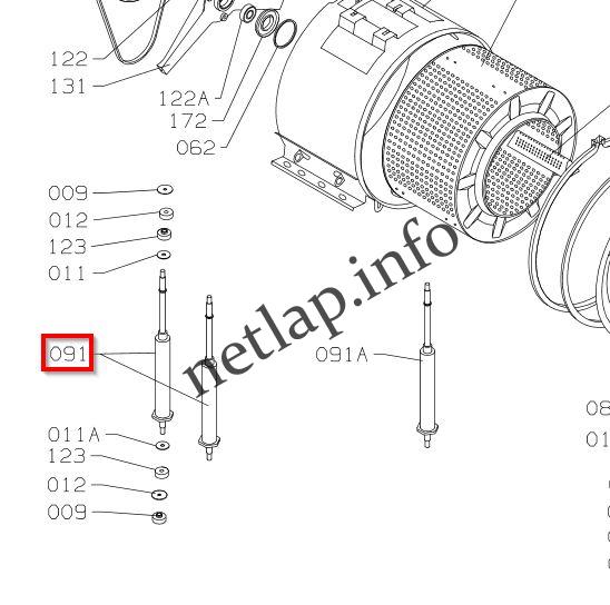 Gorenje mosógép lengéscsillapító KWS/WA/WAB - Image 2