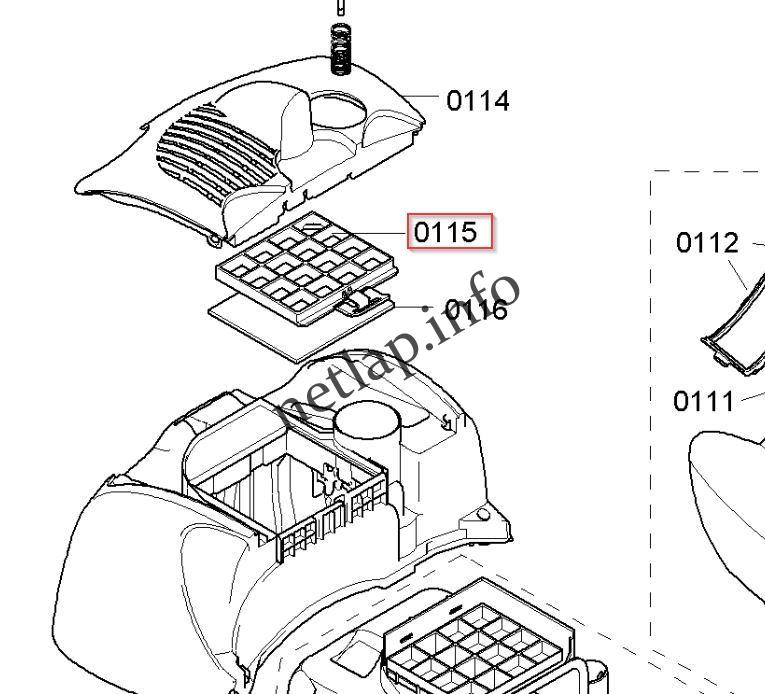 Bosch Siemens porszívó szűrőrács BSG/BX/VS/VSZ - Image 3