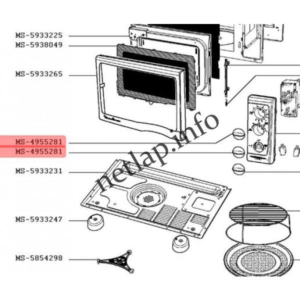 Moulinex Compact mikrosütő forgatógomb ADA/AEF/AY/Y - Image 2