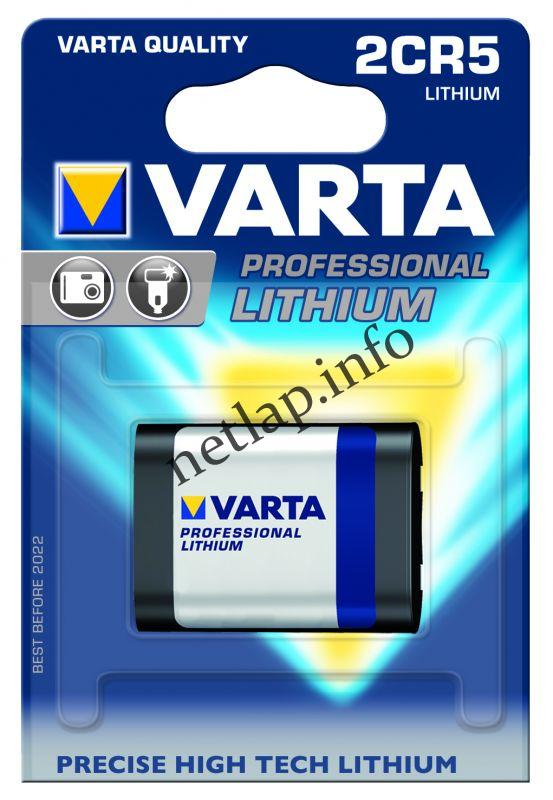 Varta 2CR5 lítium fotóelem 6V 1600 mAh