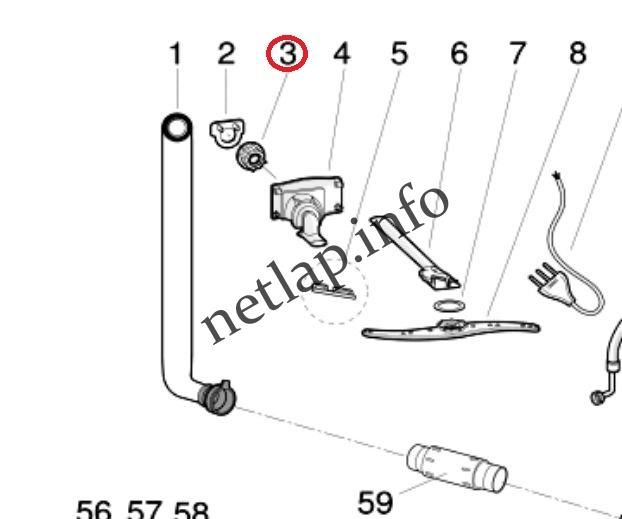 Ariston Indesit Whirlpool mosogatógép felső szórókar rögzítő anya 48mm - Image 3