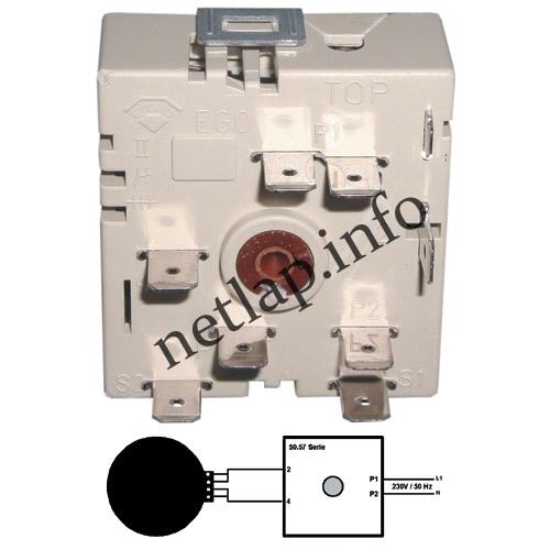 Electrolux Beko Gorenje Indesit Whirlpool tűzhely kerámialaphoz egy körös energiaszabályzó kapcsoló AKL/EHK/VIT - Image 2