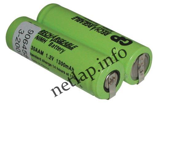 Philips borotva akkumulátor 30AAM 2.4V 2000mAh Nimh 48x14x28mm