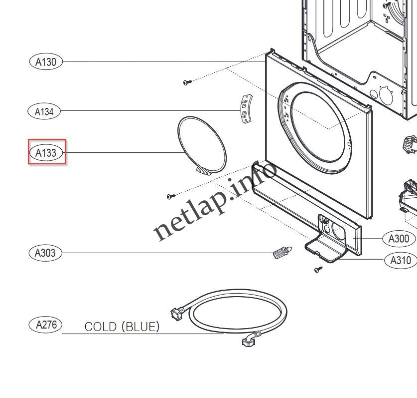 LG mosógép üstszájgumi leszorító feszítőgyűrű EF/FH/WD - Image 2