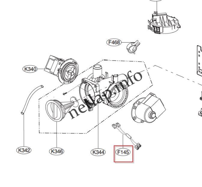 LG mosógép szivattyú elektromos kábel F/S/WD - Image 2