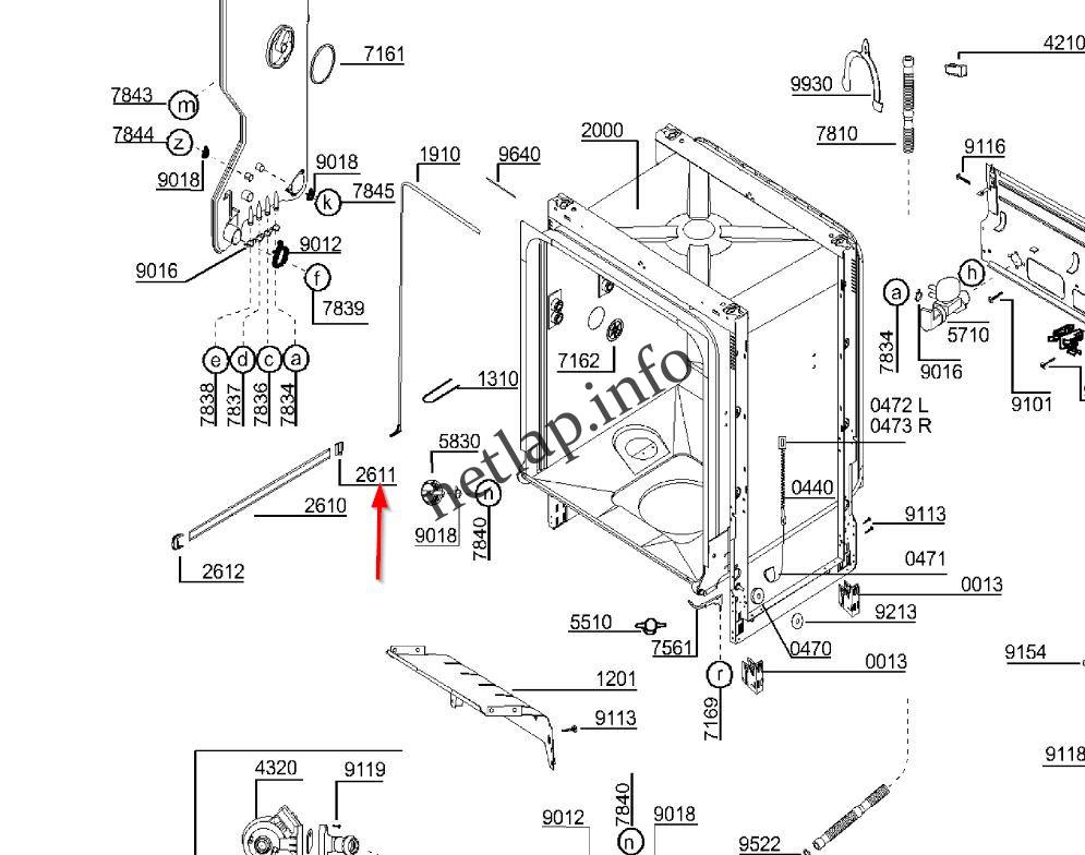 Beko Bauknecht Whirlpool mosogatógép felső kosár hátsó ütköző ADG/ADP/DE/DSF/GCF - Image 2