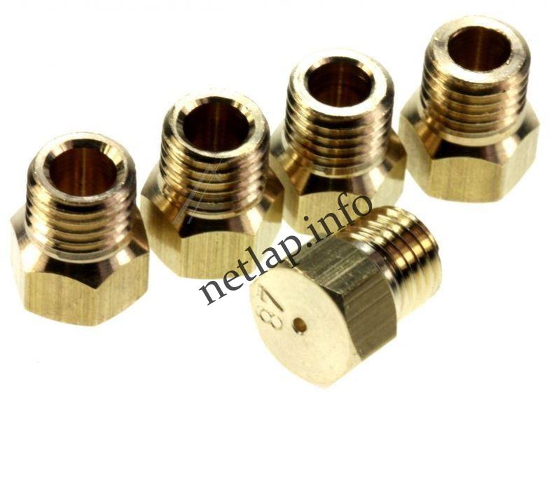 Gorenje Mora gáztűzhely PB fúvóka készlet 6mm 0,50/0,69/0,87/0,93