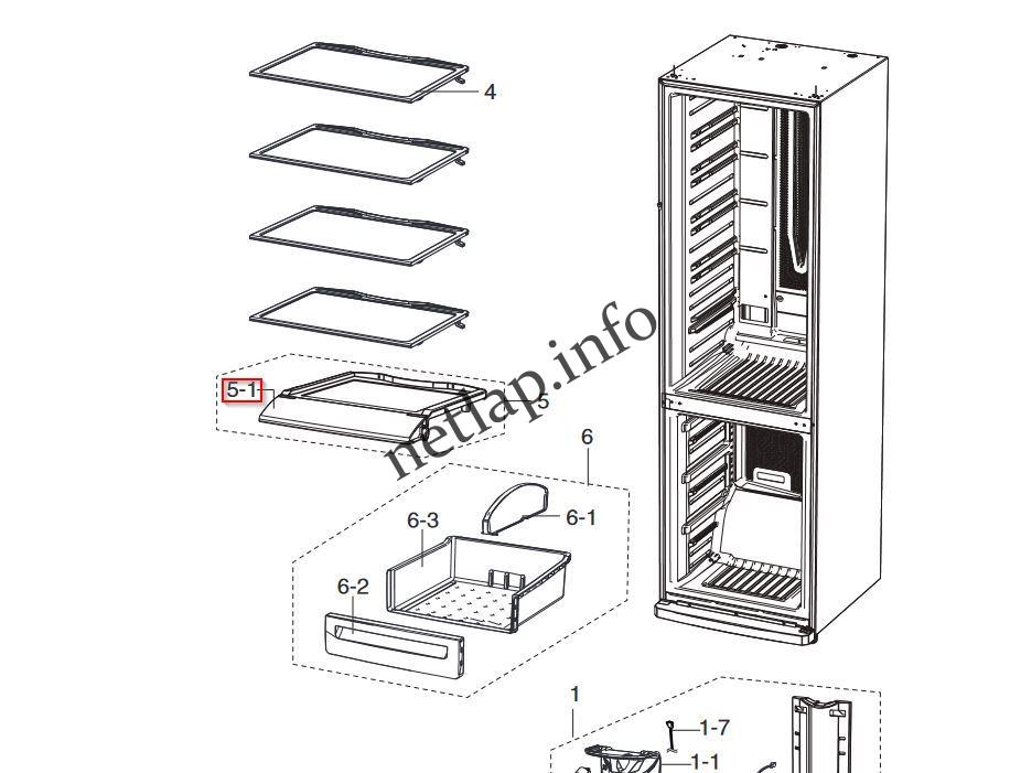 Samsung hűtőgép frissentartó rekesz előlap RL41/44/45/45/48/50 - Image 3