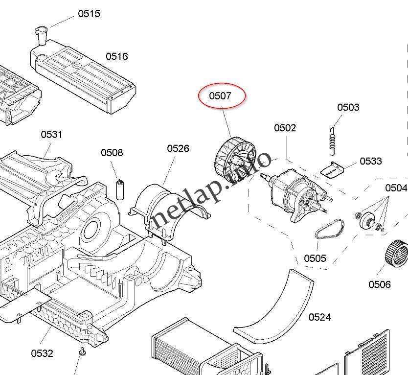 Bosch Siemens szárítógép ventilátor lapát WT/WTC/WTE/WTS - Image 2