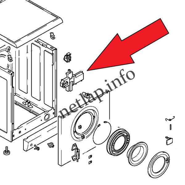 Bosch Siemens mosógép ajtókapcsoló LT/RT/WFB/WM - Image 2