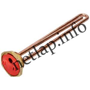 Bojler 1200w fűtőszál réz + anódcsonk menetes egyenes olasz gyártmány