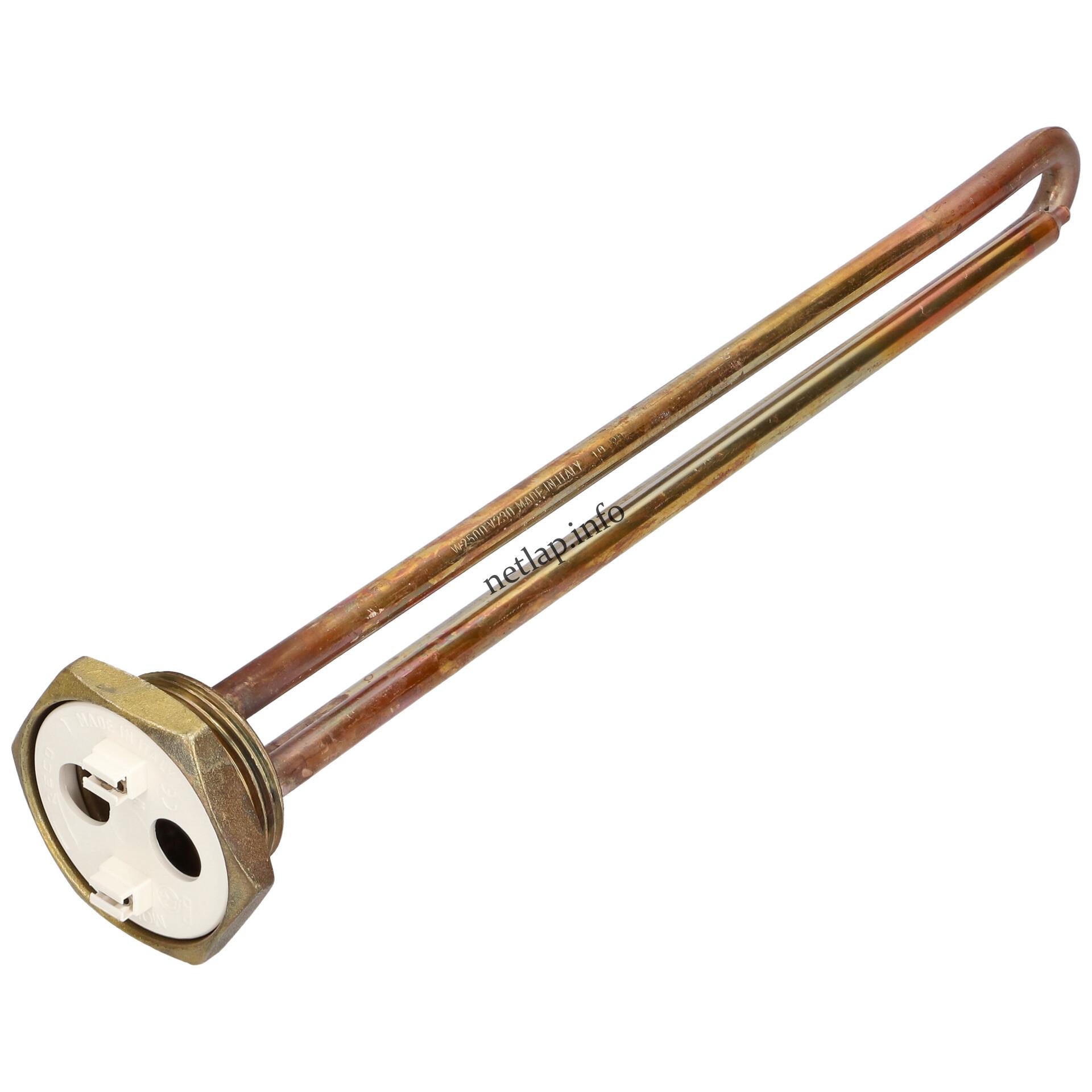 Bojler 2500w fűtőszál réz + anódcsonk egyenes menetes olasz gyártmány Bojler 2500w fűtőszál réz + anódcsonk egyenes menetes olasz gyártmány