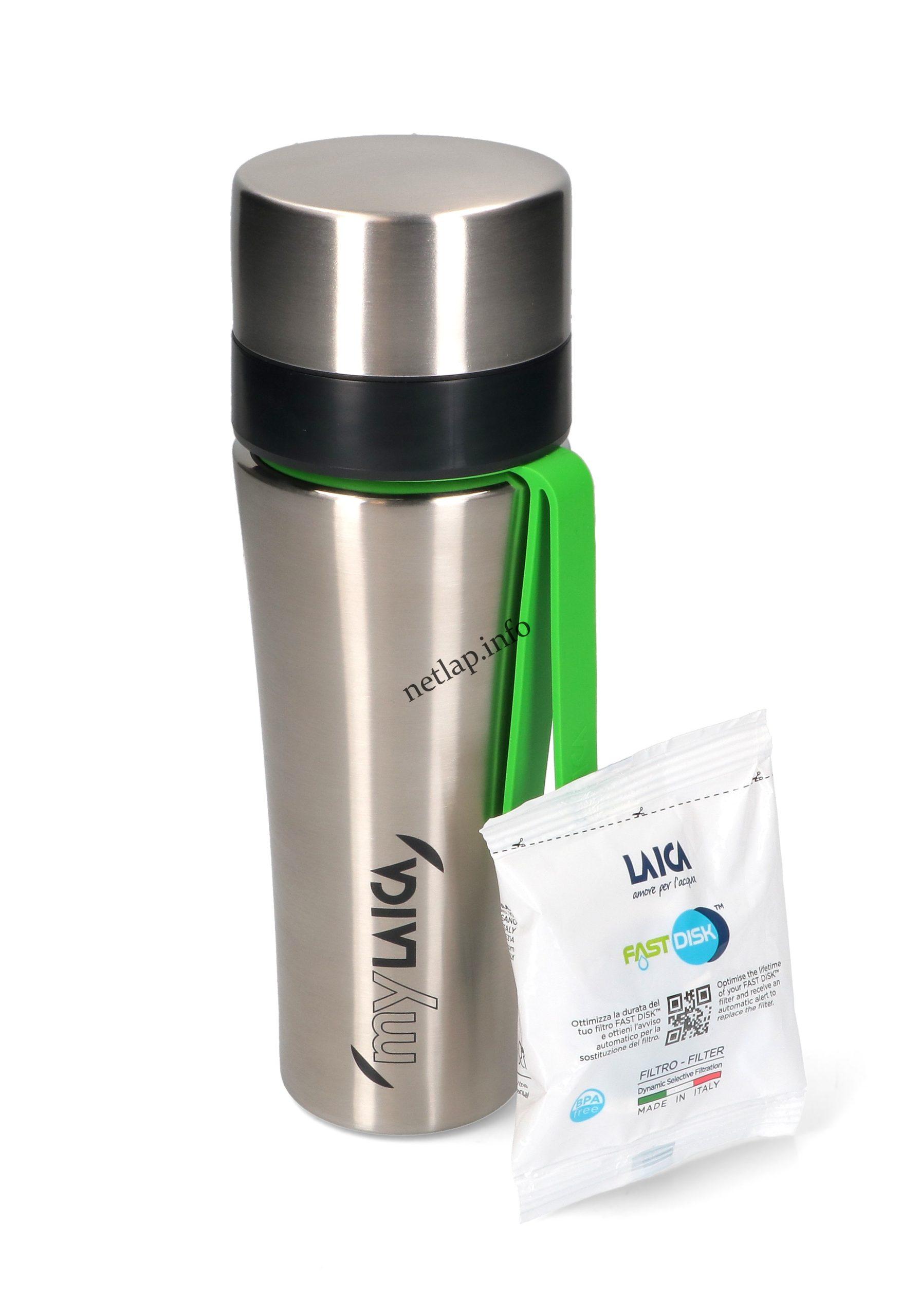 Laica rozsdamentes zöld vízszűrő kulacs 0,55l BR60A06