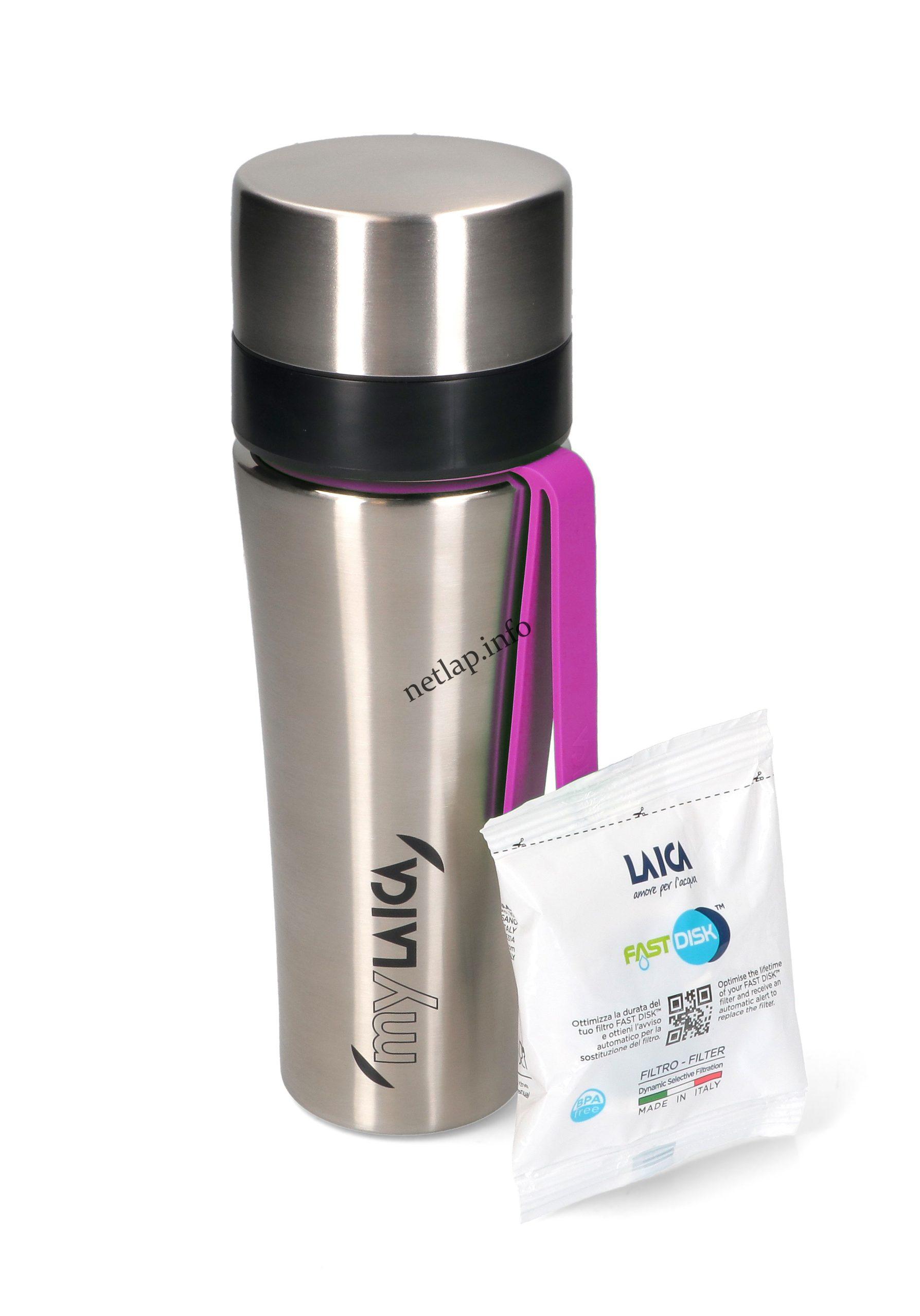 Laica rozsdamentes pink vízszűrő kulacs 0,55l BR60A06