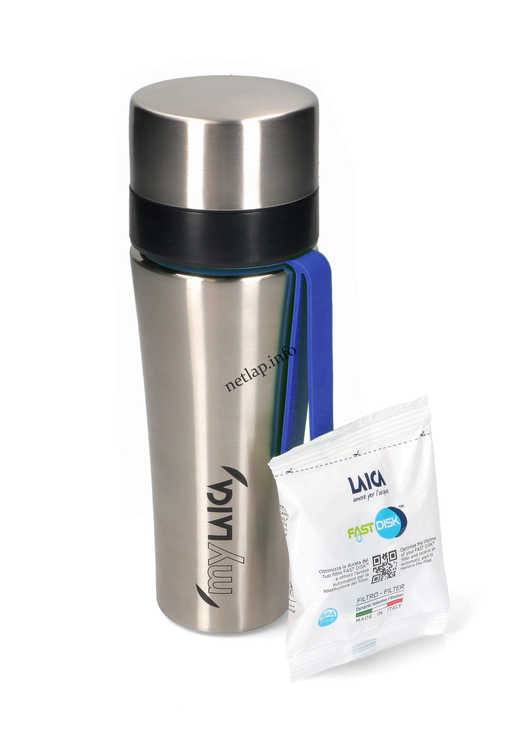 Laica rozsdamentes kék vízszűrő kulacs 0,55l BR60C06