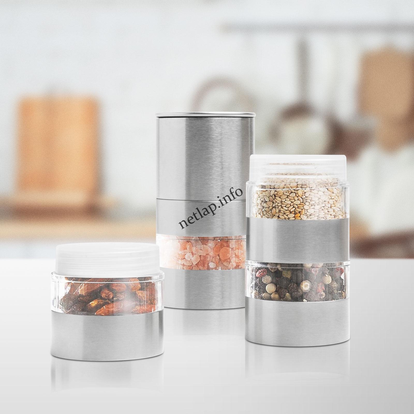 Rozsdamentes acél fűszerőrlő 4in1 50x210mm - Image 2