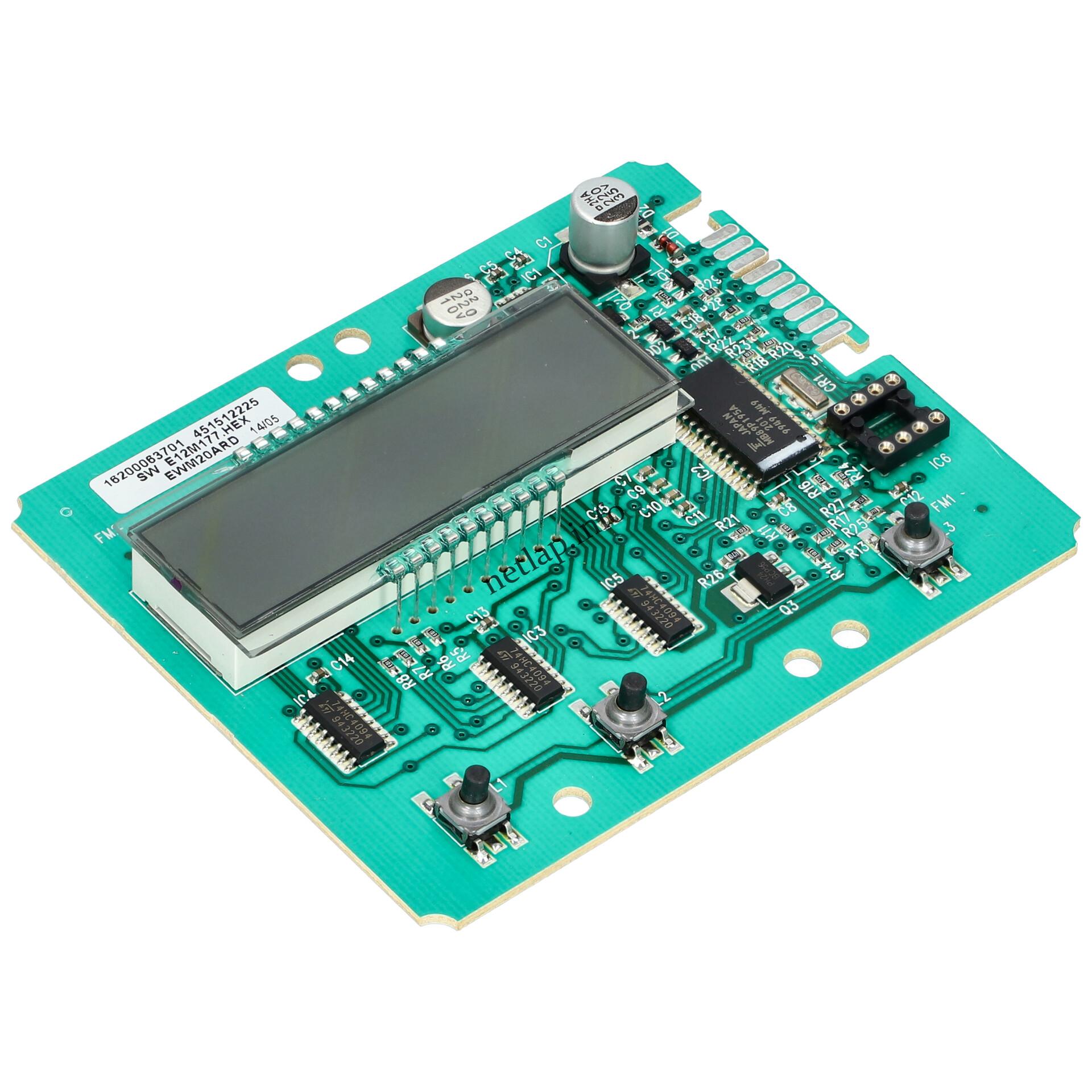 Indesit mosógép kijelzőelektronika C00090832 Indesit mosógép kijelzőelektronika C00090832