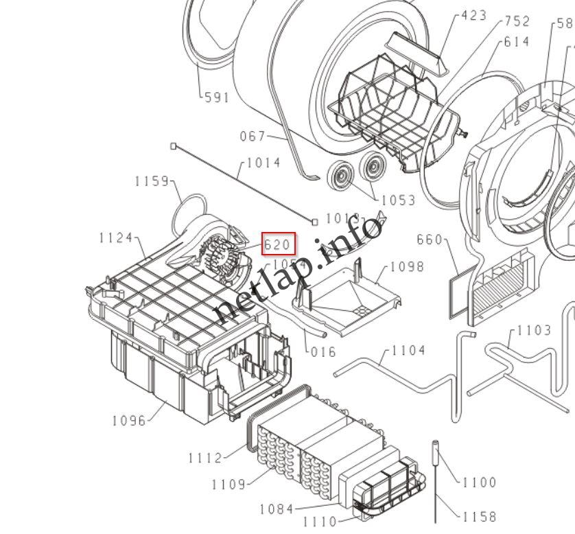 Gorenje szárítógép ventilátor lapát BFD/D/EDM/WT - Image 2