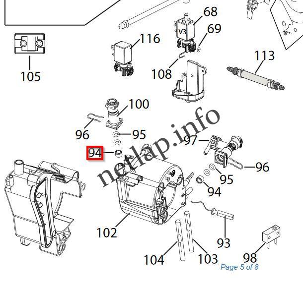 DeLonghi kávégép kazán csatlakozó kerámia távtartó gyűrű EC/ECAM/ESAM/ETAM - Image 2