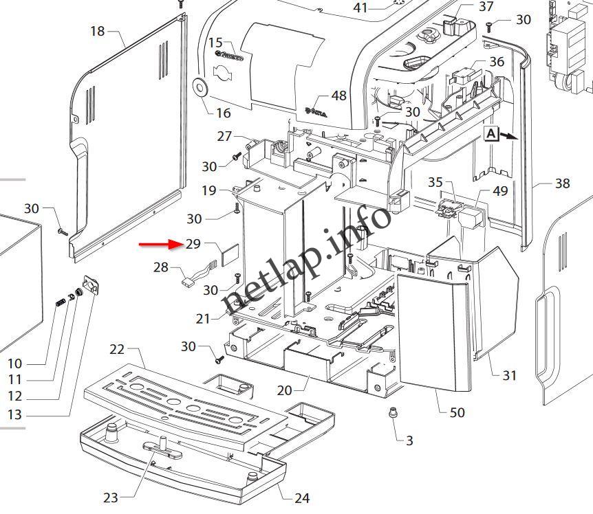 Philips Saeco vízszint érzékelő modul P14701A3Z 1.9.30.068.00_V06 - Image 2