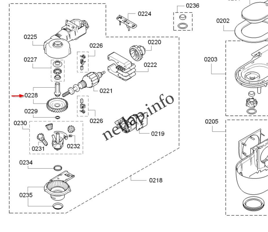 Bosch Siemens robotgép fogaskerék szett MFW/MUM/MUMVH - Image 4