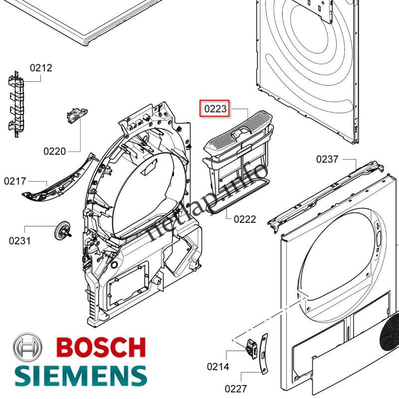 Bosch Siemens szárítógép szűrő CWK/KDR/WD/WT - Image 2