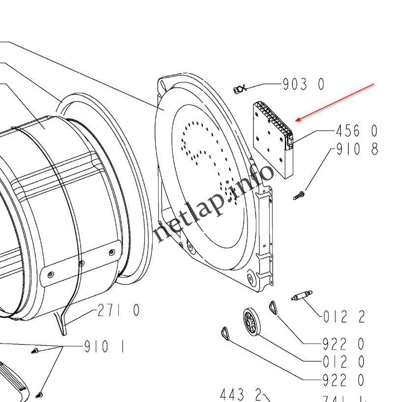 Whirlpool szárítógép fűtőszál egység 2600W AWZ/PWC/WTA - Image 4
