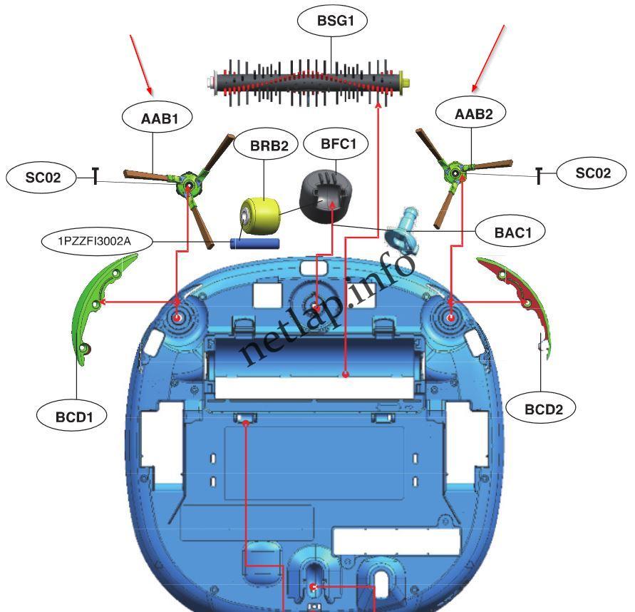 LG robotporszívó kefe szett VR/VRD/VRE/VRH/VRW/VSR - Image 2