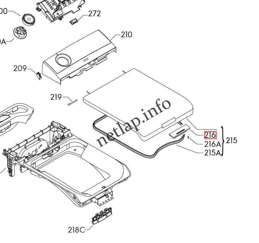AEG Electrolux Zanussi felültöltős mosógép ajtó fogantyú L/LAV/LB - Image 5