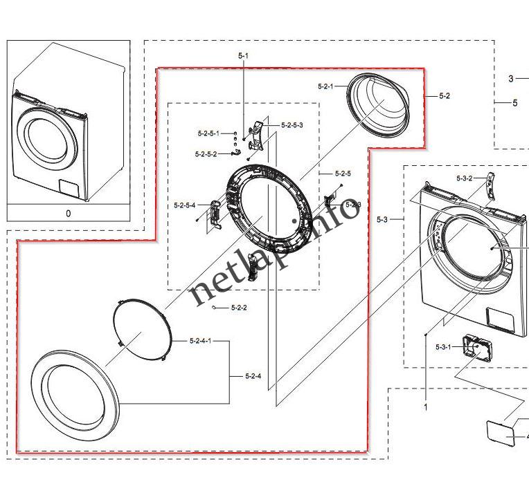 Samsung mosógép ajtó DC9722272B Samsung mosógép ajtó DC9722272B