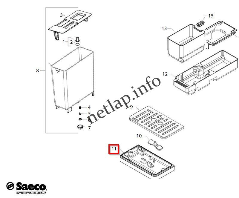 Philips Saeco kávégép csepptálca HD8964/78 - Image 2