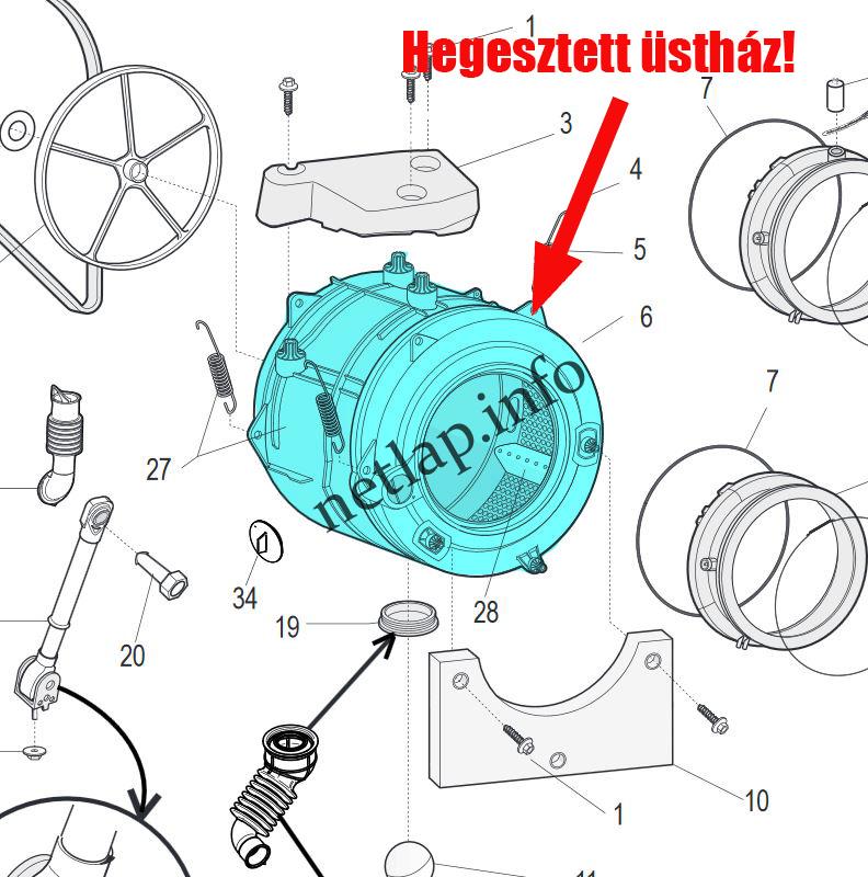 Ariston Indesit Whirlpool utángyártott 30x52x8,5/10,5 szimering - Image 2