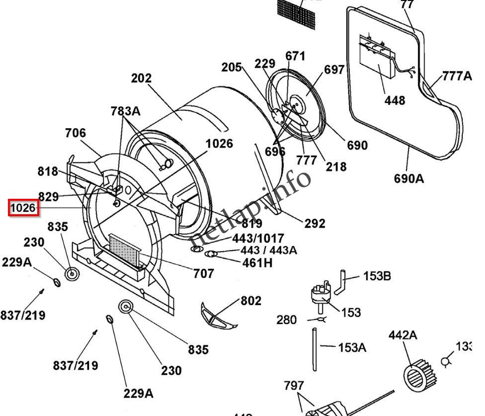 Candy Hoover szárítógép első filctömítés DYC/GODC/GVC/HNC/SLCD/VOHV/VTC - Image 3