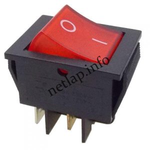 Szarvasi kávéfőző hálózati kapcsoló, billenőkapcsoló 21,5x25x15 mm