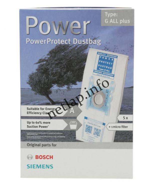 Bosch Siemens porszívó mikroszálas porzsák G ALL Plus