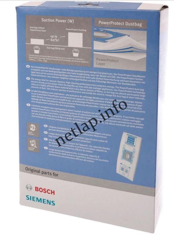 Bosch Siemens porszívó mikroszálas porzsák G ALL Plus - Image 2