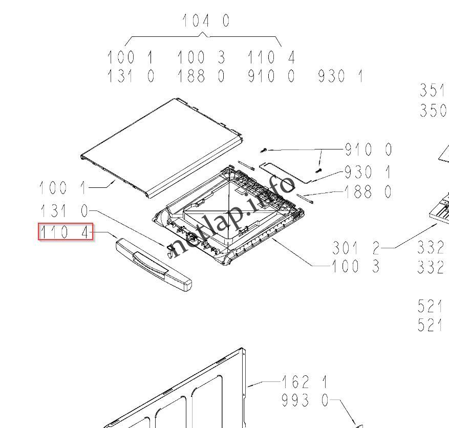 Indesit felültöltős mosógép ajtófogantyú ITWA/ITWD - Image 3