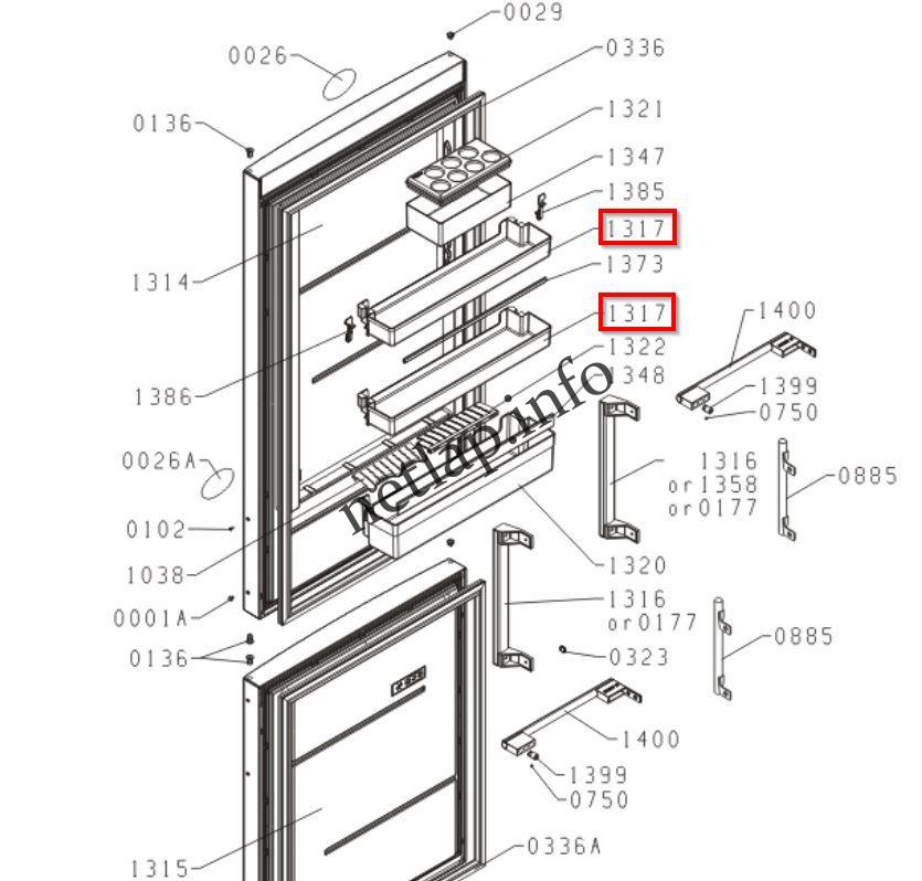 Gorenje hűtőgép középső ajtópolc NK/NR/ONRK/ORK/RK - Image 4