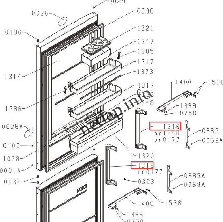Gorenje hűtőgép ajtófogantyú HZF/HZS/NRK/RK - Image 4
