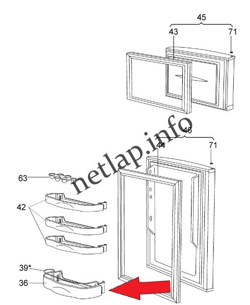Snaige FR240 FR275 hűtőgéphez italtartó polc - Image 3