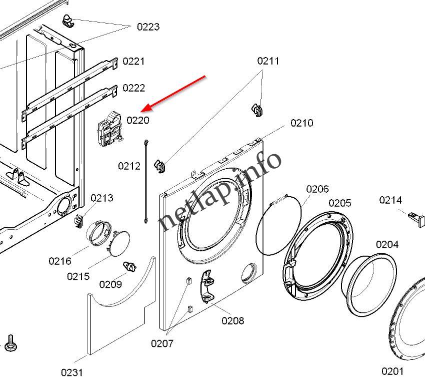 Balay Bosch Siemens mosógép ajtókapcsoló WAK/WAN/WAS/WM/WS - Image 4