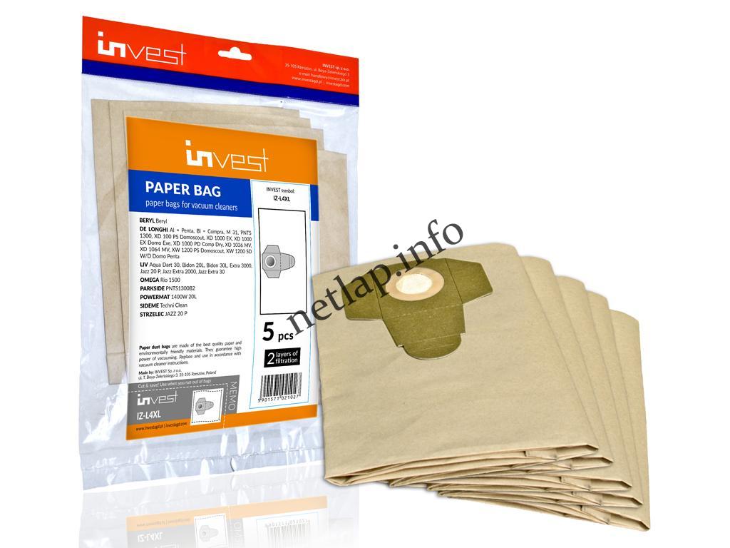 NL-PZS-265L4XL Jazz ipari magas porszívó papír porzsák - Image 2