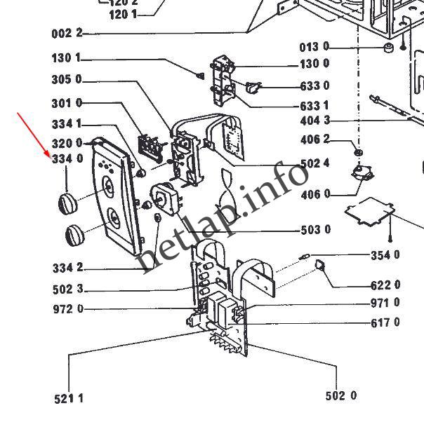 Bauknecht Whirlpool mikrosütő gomb AVM/AKL - Image 2