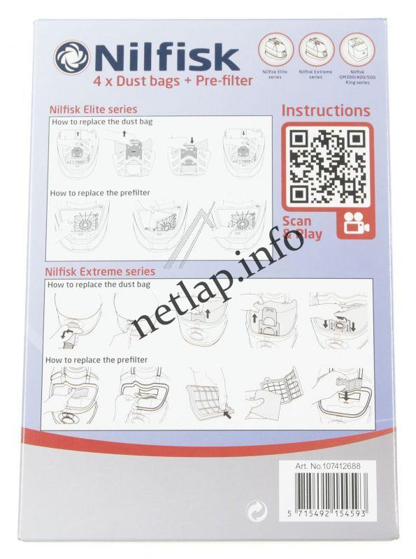 Nilfisk porszívó porzsák Elite/Extreme/King széria - Image 2